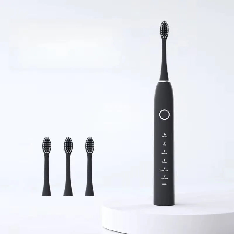 Smart Sonic Electric Toothbrush Teeth Whitening Ultrasonic Vibration Oral Cleaner Tooth Care IPX7 Waterproof  Replacement Heads
