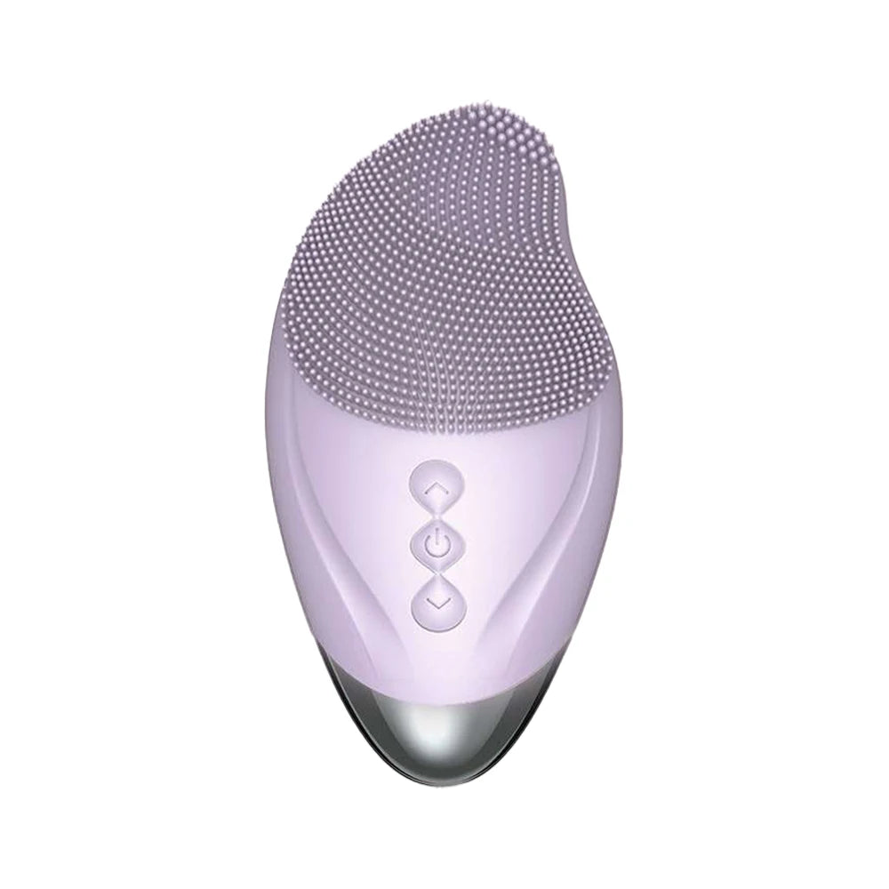 Vibration Electric Facial Cleansing Brush Silicond Face Clean Brush Sonic Washing Facial Cleanser Heated Massager