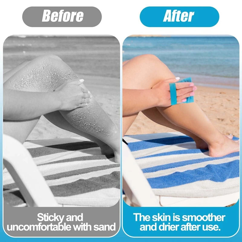 Sand Remover For Beach Sand Removal Bag Powder Pouch Sand Remover Brush Beach Vacation Camping Essentials