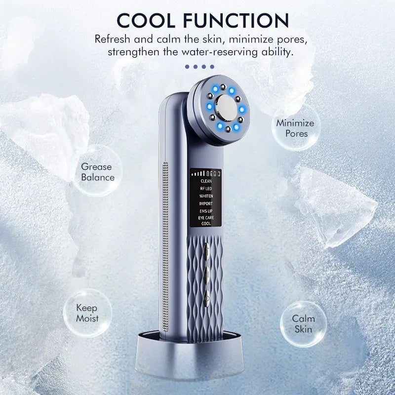 Face Vibration Massage Beauty Instrument Hot and Cold Essence Introduction Instrument Micro-current Skin Rejuvenation Instrument