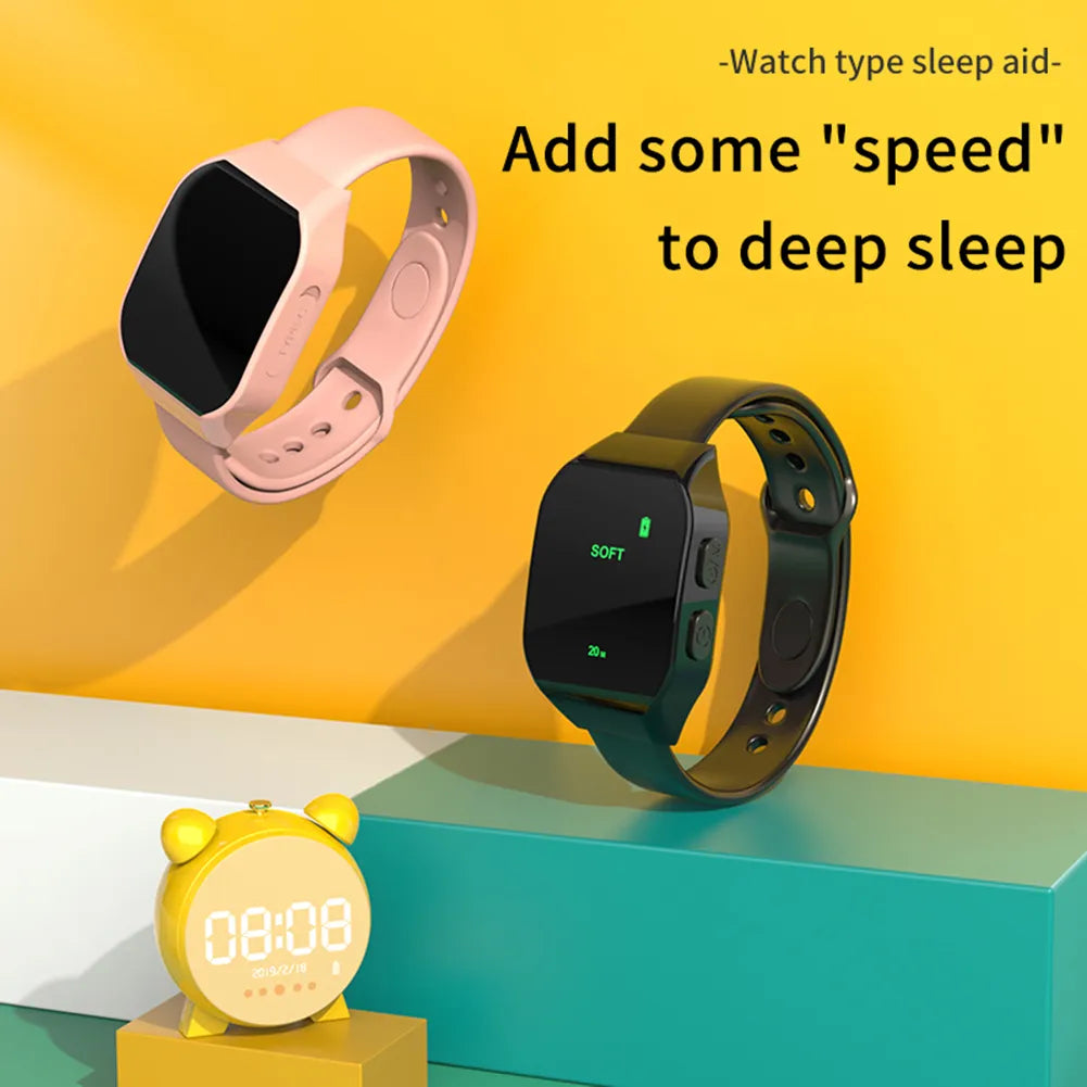 Sleep Aid Watch Microcurrent Pulse Sleeping Anti-anxiety Insomnia Hypnosis Device Relief Relax Hand Massage Pressure Soothing
