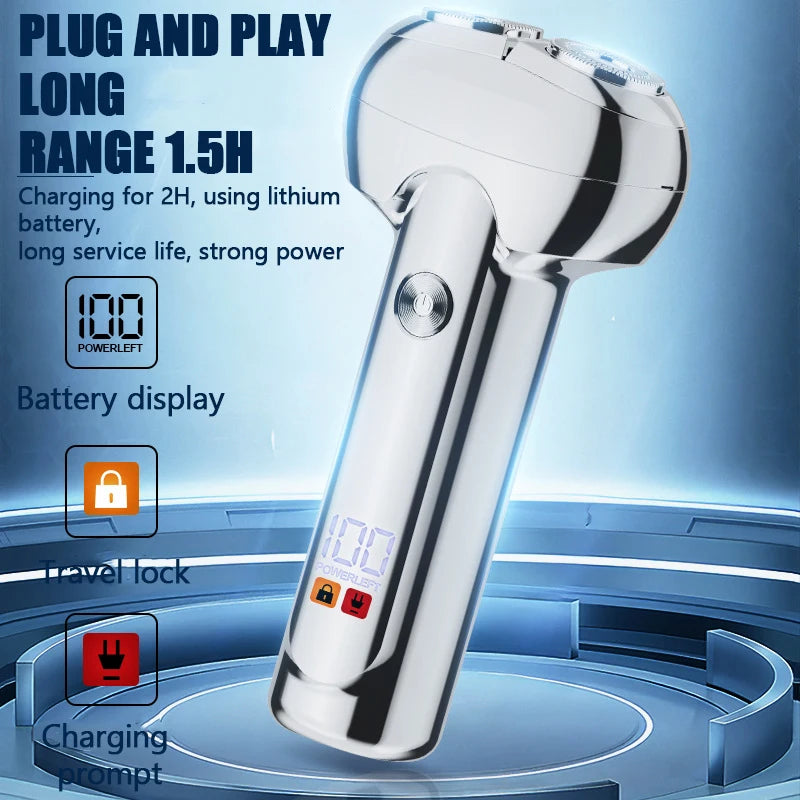 Travel Mens Shaver Mini Electric Razor for Men USB Rechargeable Beard Shaver Small Size Shavers Compact Razor Wet Dry Use