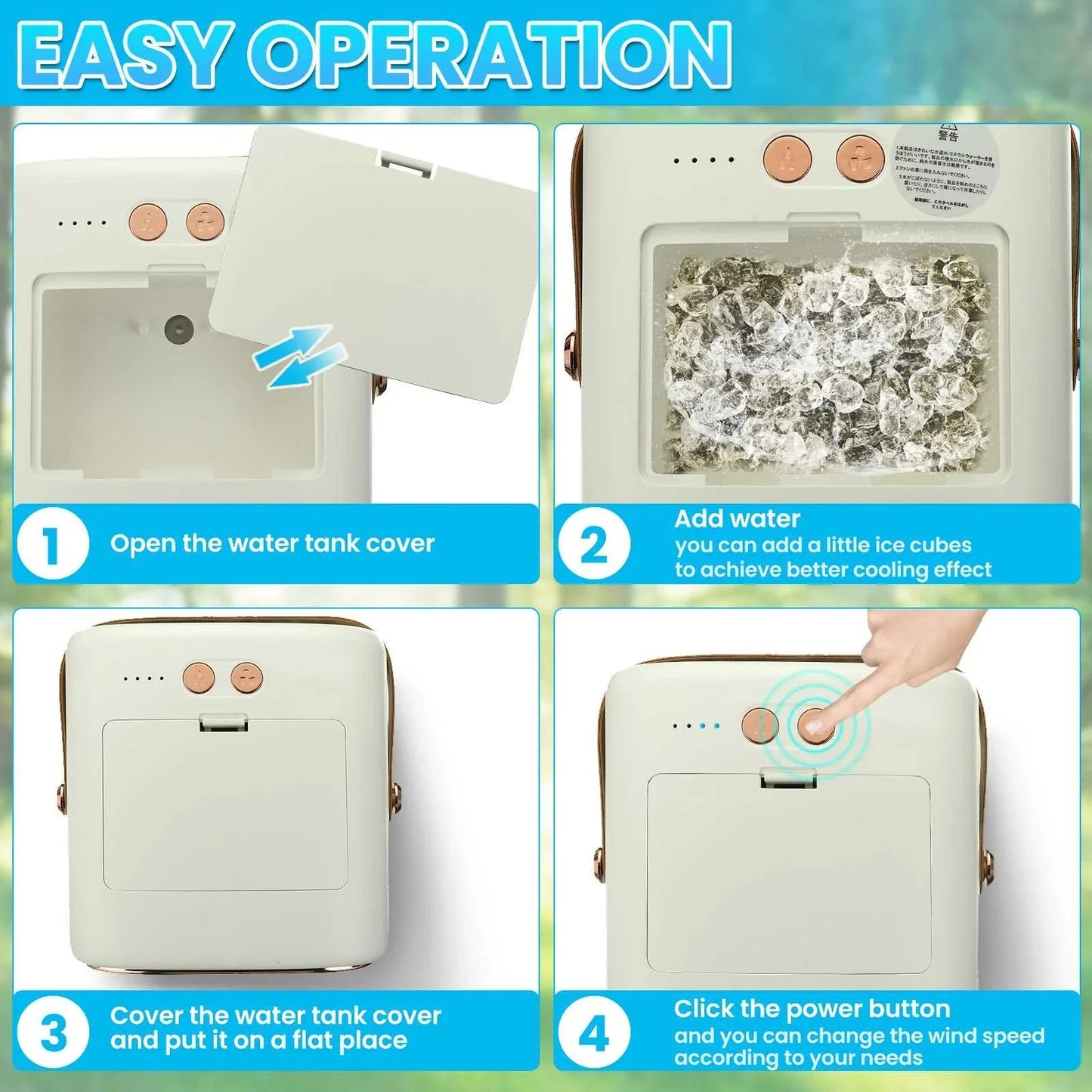 Portable Mini Air Conditioner USB Air Cooler Fan Water Cooling Fan Air Conditioning Mobile Air Conditioner For Home Office Cars