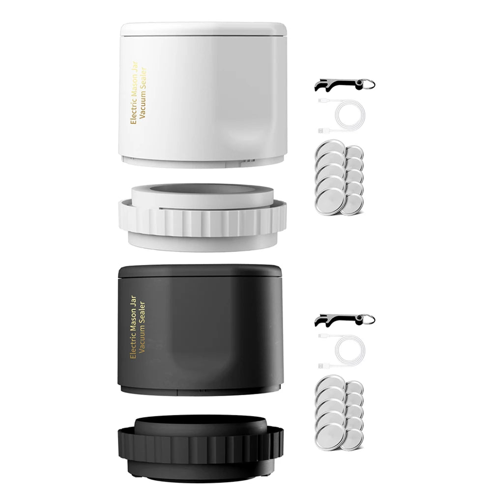 Mason Jar Vacuum Sealer Can Vacuum Seal Pump Kit Cordless Canning Vacuum Sealer Electric Automatic for Home Kitchen