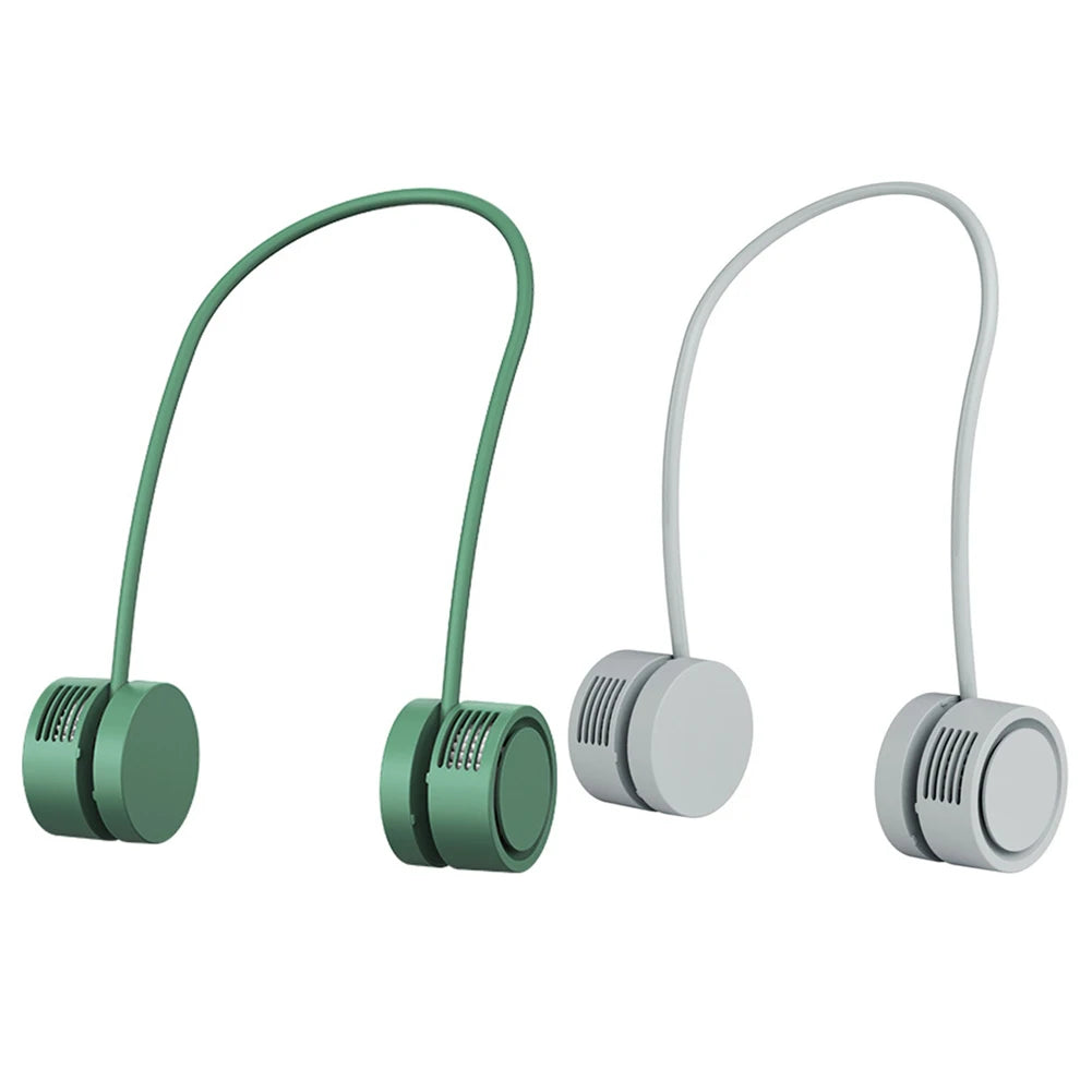 Portable Hanging Neck Fan Outdoor Wearable Air Conditioner Fan Humidifier Bladeless USB Chargeable Sports Cooling Fan