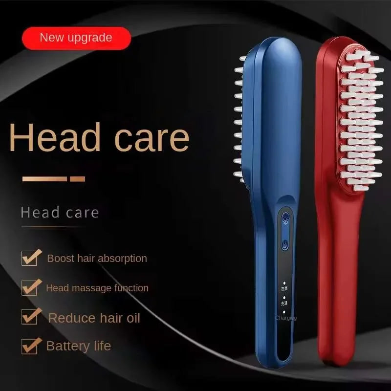 Electric Scalp Massage Comb Red and Blue Light Head Massager Hair Growth Device Healthy Hair Massage Comb