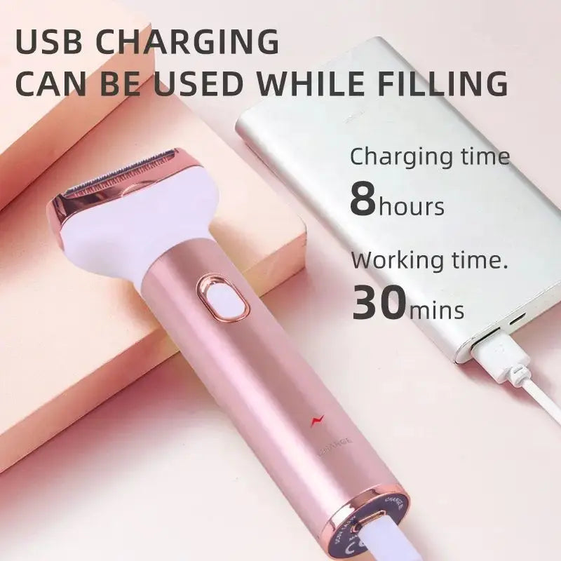 4 in 1 Electric Razor for Women Shaver Lady Shaver Body Hair Trimmer for Armpit Bikini Arm Leg Face Mustache Portable Painless