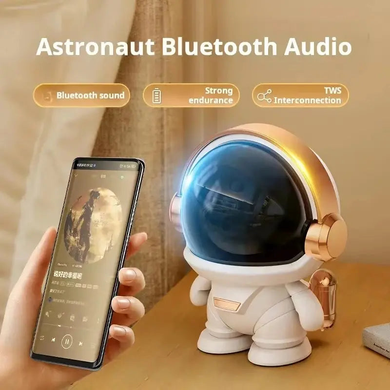 Astronaut Bluetooth Speaker Mini Portable HIFI Stereo Subwoofer Sound Box Desktop Decoration Small Speaker