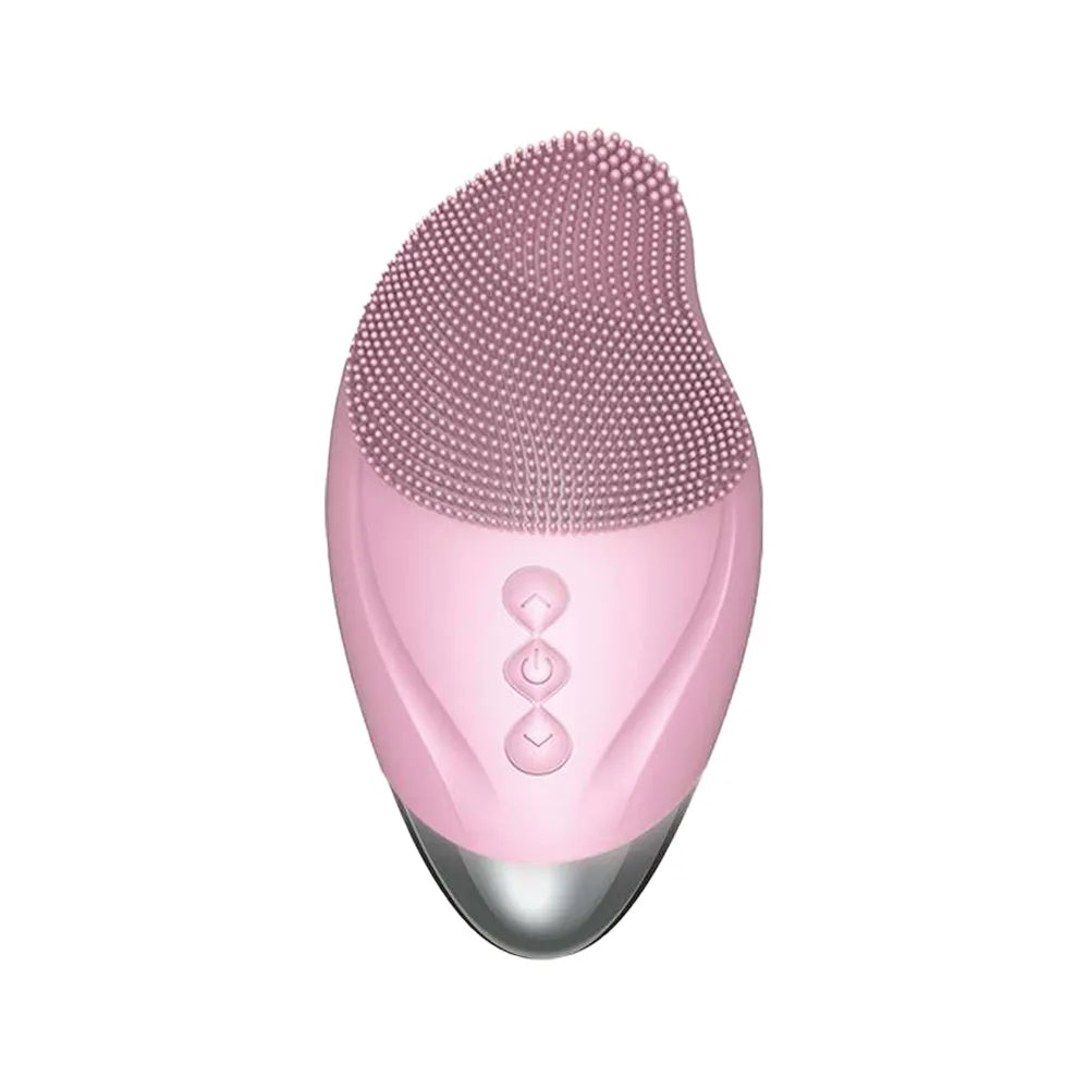 Vibration Electric Facial Cleansing Brush Silicond Face Clean Brush Sonic Washing Facial Cleanser Heated Massager