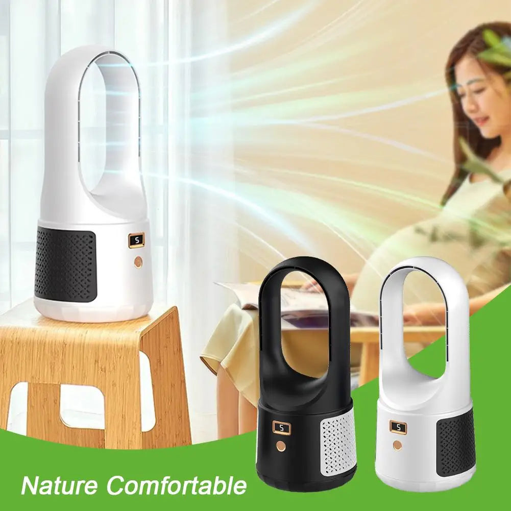 Portable Fan Household Bladeless Electric Fan Rechargeable Standing Fan Cooling Office Camping Mini Silent Circulation Fan