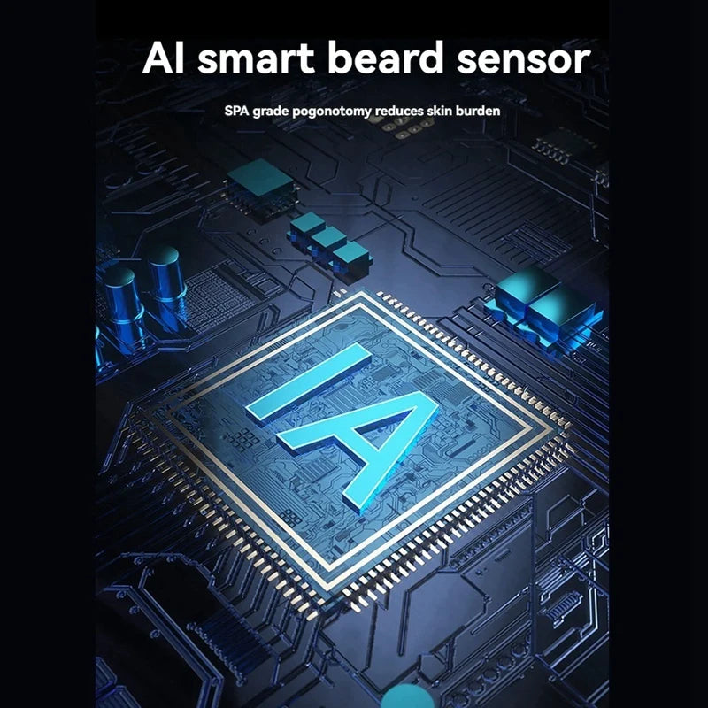 Electric Shaver Rechargeable Aluminum Alloy Magnetic Double Head Shaver IPX7 Waterproof Portable Men Beard Trimmer