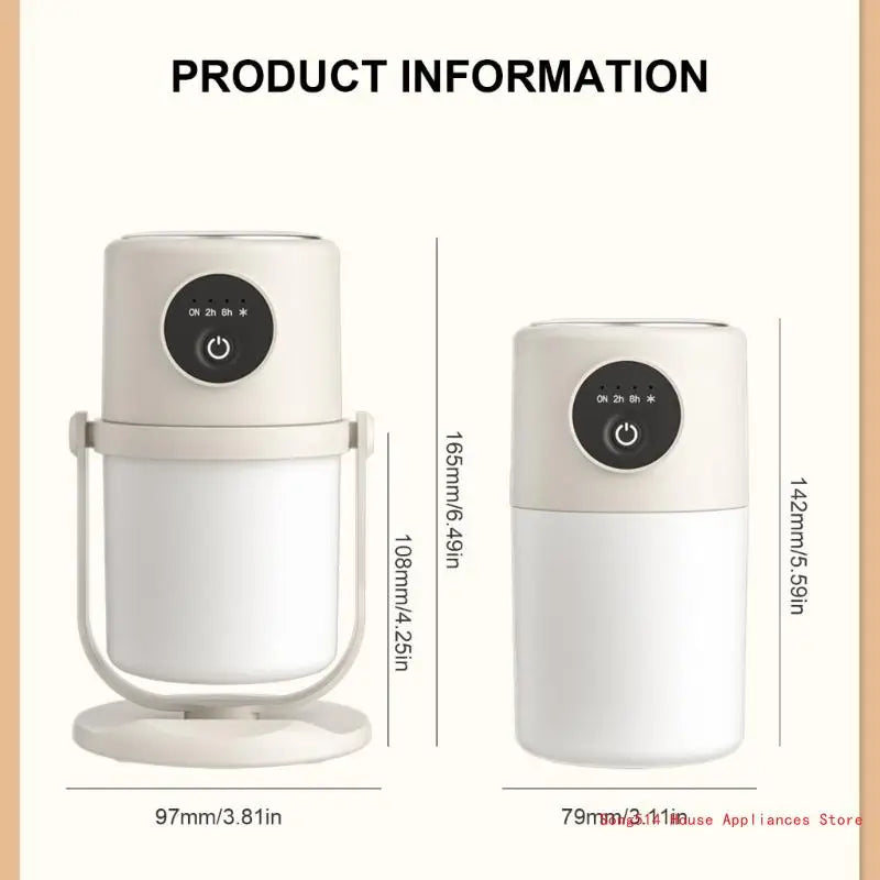 280ML Capacity Desktop Humidifier Bedroom Rain Diffuser Relaxing Bedroom Humidifier Small Humidifier with Night Light