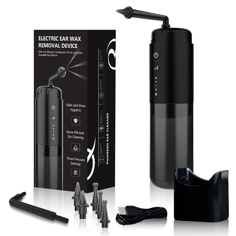 Automatic Earwax Remover For Adult Automatic Ear Cleaning Health Care Water Irrigation 4 Pressure Mode Silicond Ear Washer