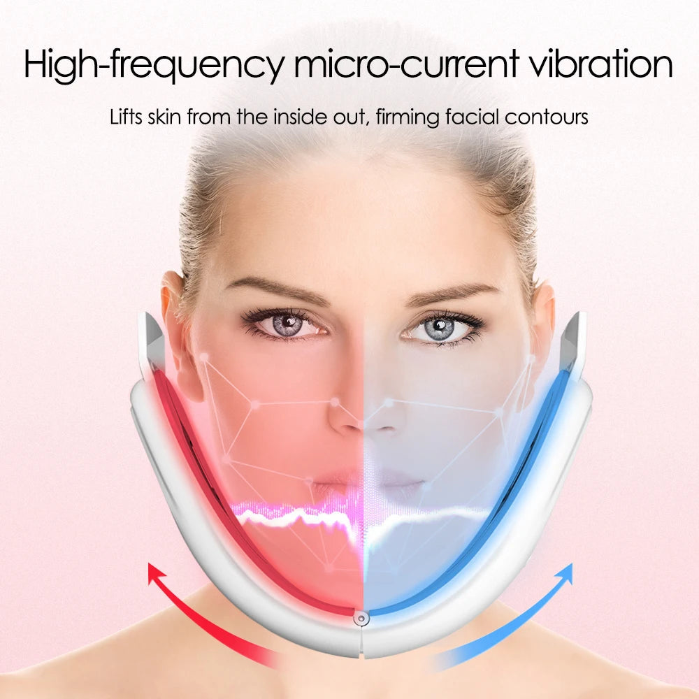 15 Gears EMS Face Lifting Machine Microcurrent Double Chin Remover Facial Massager Slimming Firming V-Face Lift Device