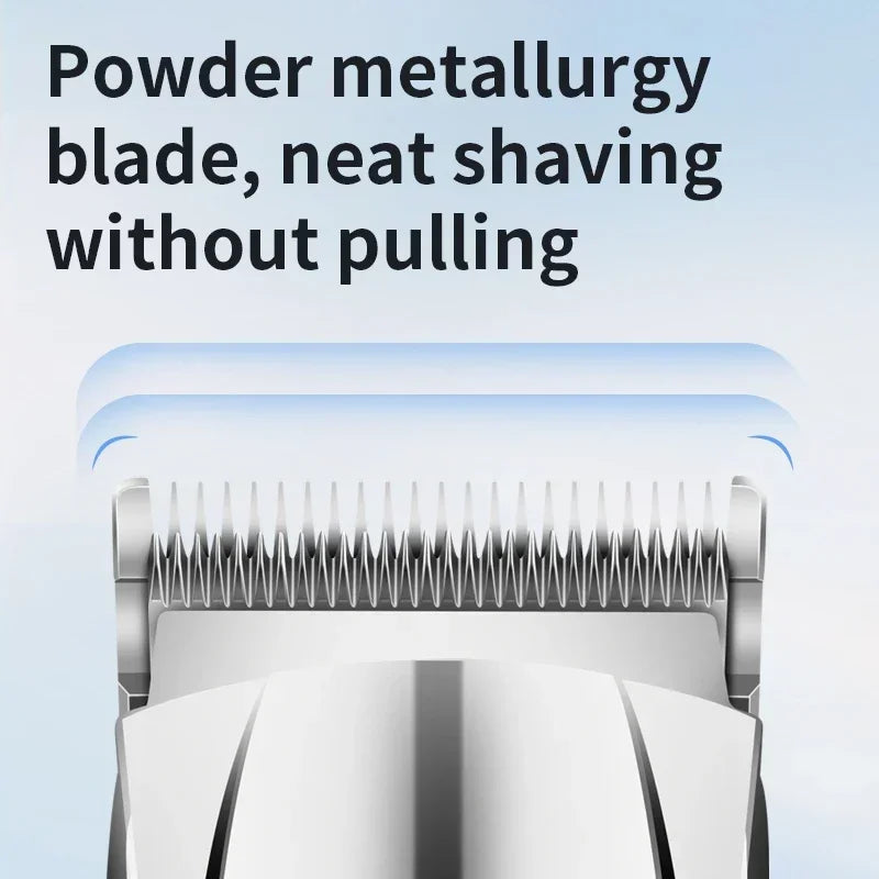 LCD Digital Display Hair Clipper Set Men's Professional Hair Clipper Oil Engraving Electric Clipper