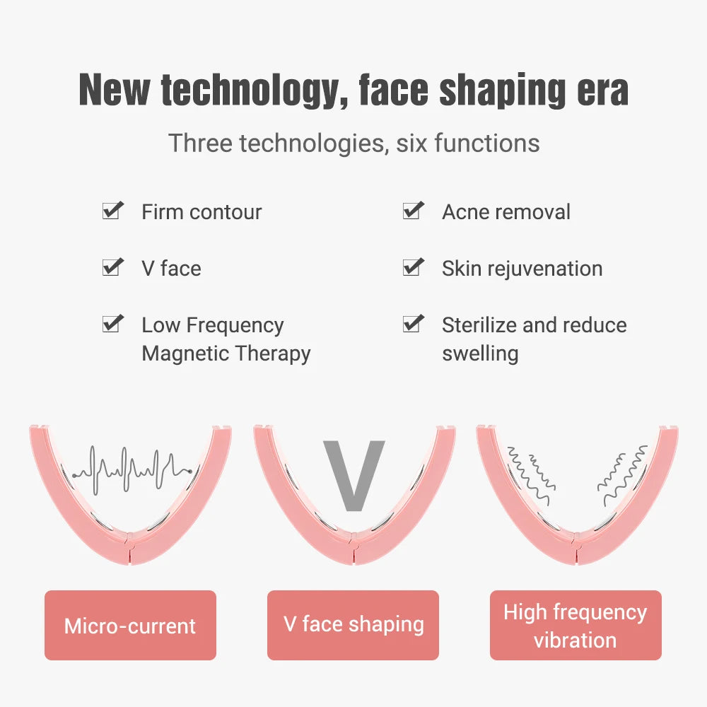 Smart V-face Face-lifting Massager Vibrating Slimming Intelligent Beauty Tools Heated Firming Skin Eliminate