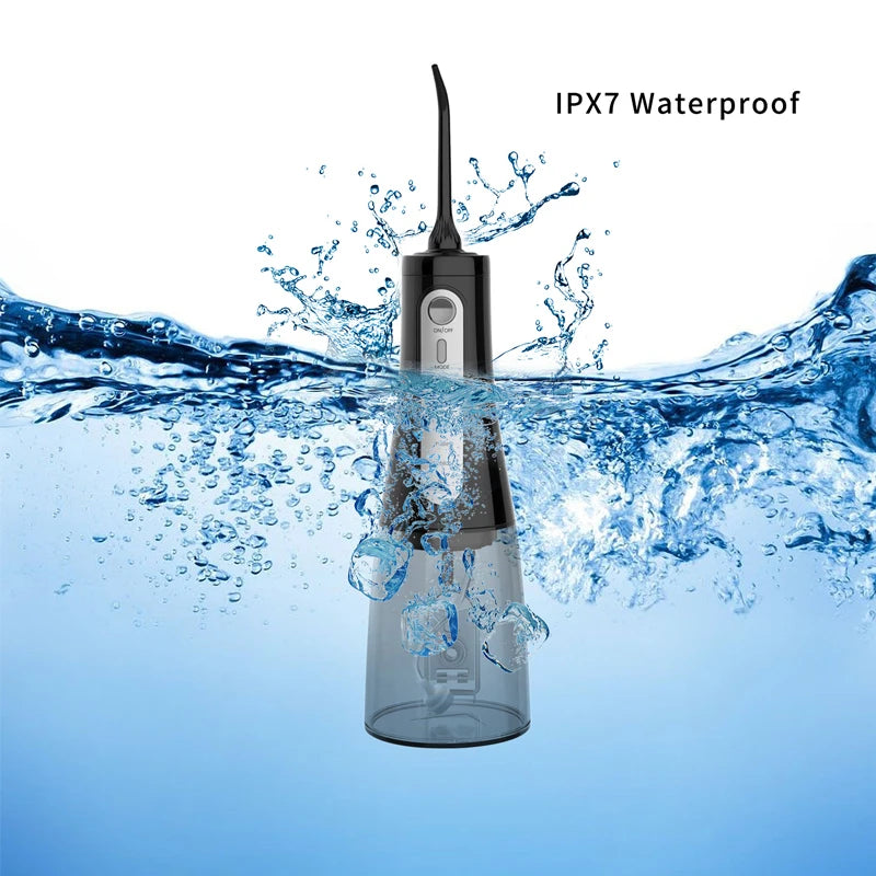 Oral Irrigator USB Rechargeable Water Flosser Portable Dental Water Jet 350ML Water Tank Waterproof 5 Model Teeth Cleaner 6 Jet