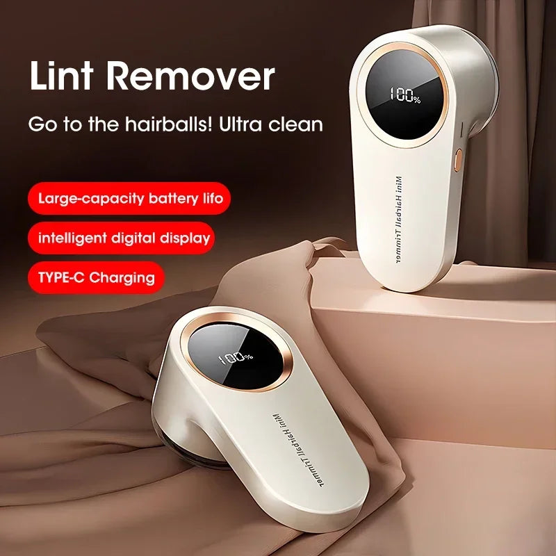Lint Remover for Clothing Portable Electric Fuzz Pellet Remover LED Display Rechargeable for Clothes Fabric Shaver Fluff Remover