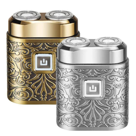 Mini Electric Shaver Professional Beard Trimmer Razor Portable Mini Shaver Rotary type 2 cutter Blade USB Charge for Men