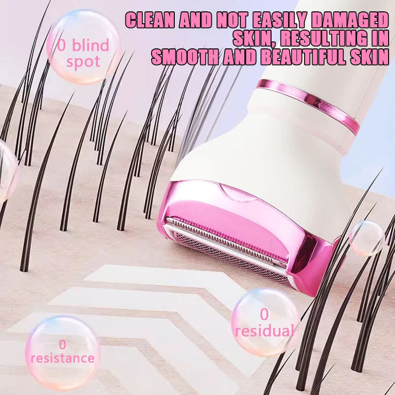 4 in1 Electric Lady Shaver Razors for Shaving Set Painless Hair Face Eyebrow Legs Underarm Portable Bikini Trimmer Wet Dry Women