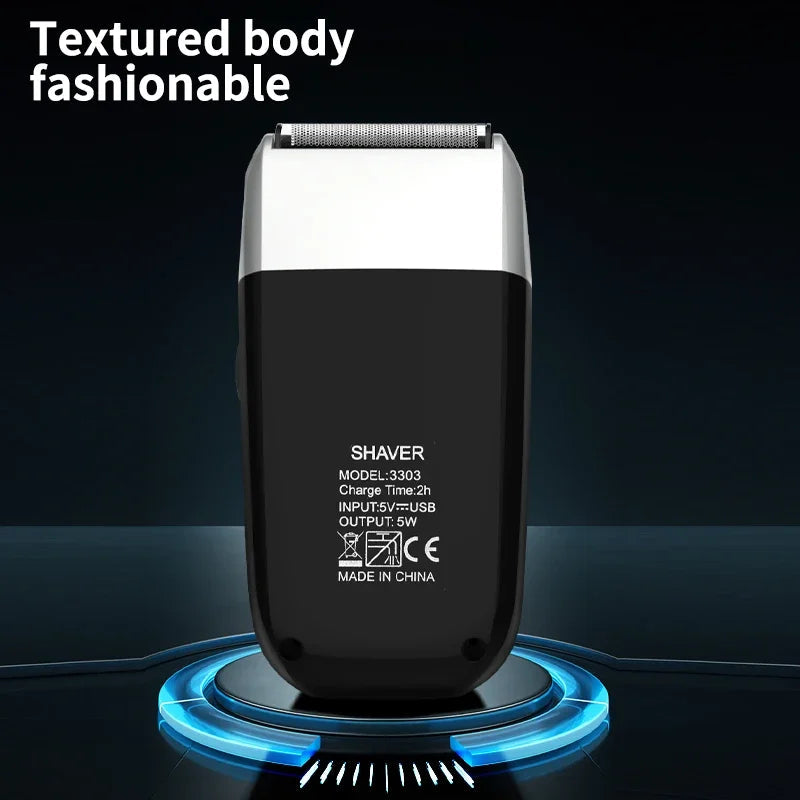 3 Blades Electric Shaver for Barber Men Powerful Rechargeable Electric Razor Head Bald Shaving Machine Wet Dry Shaver