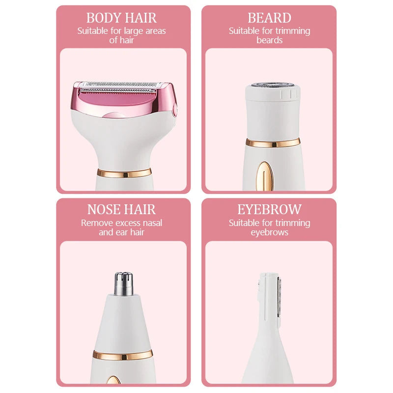 Female Hair Removal Device - Shaver Nose Hair Removal Device Underarm Hair Removal Device Eyebrow Trimmer Rechargeable