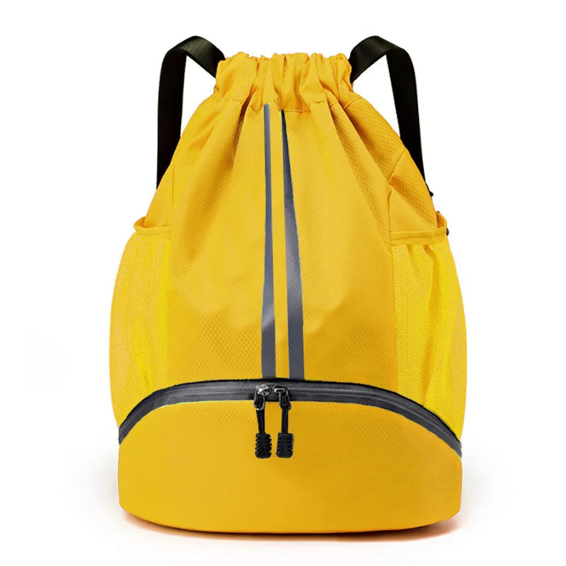 Outdoor Men Sports Bags Large Football Basketball Bag Gym Swimming Drawstring Bag Women Camping Waterproof Shoes Oxford Backpack
