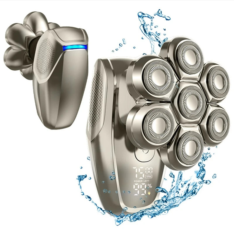 Bald Head Shavers Men Head Shavers For Men Detachable Shaver Heads, Dual-Speed Adjustable Full Grooming Kit LED Display