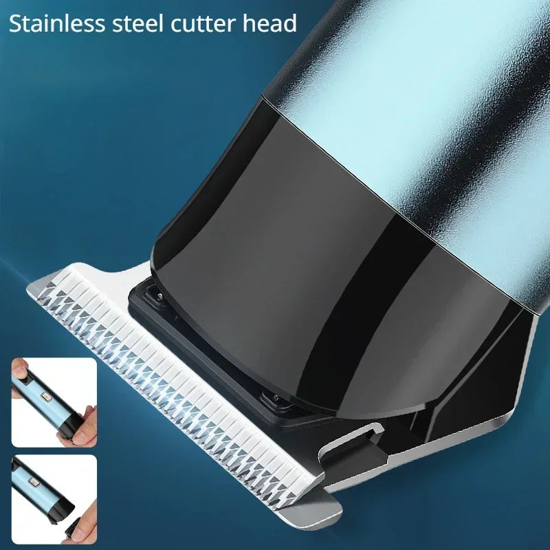 Men's Electric Hair Clipper LCD Digital Display Salon Engraved Home Electric Clipper