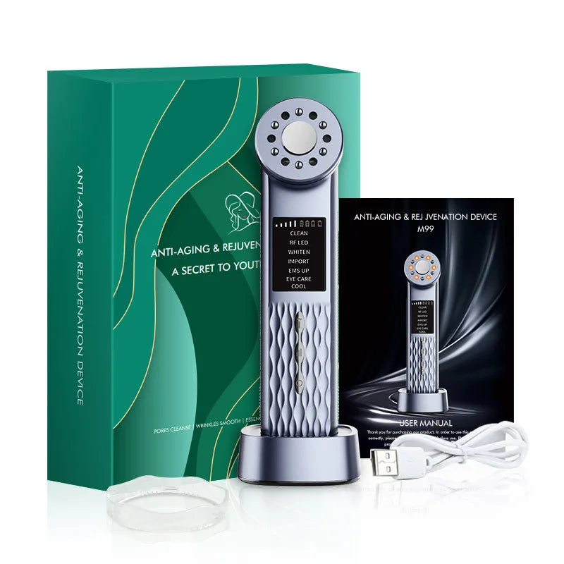 Face Vibration Massage Beauty Instrument Hot and Cold Essence Introduction Instrument Micro-current Skin Rejuvenation Instrument