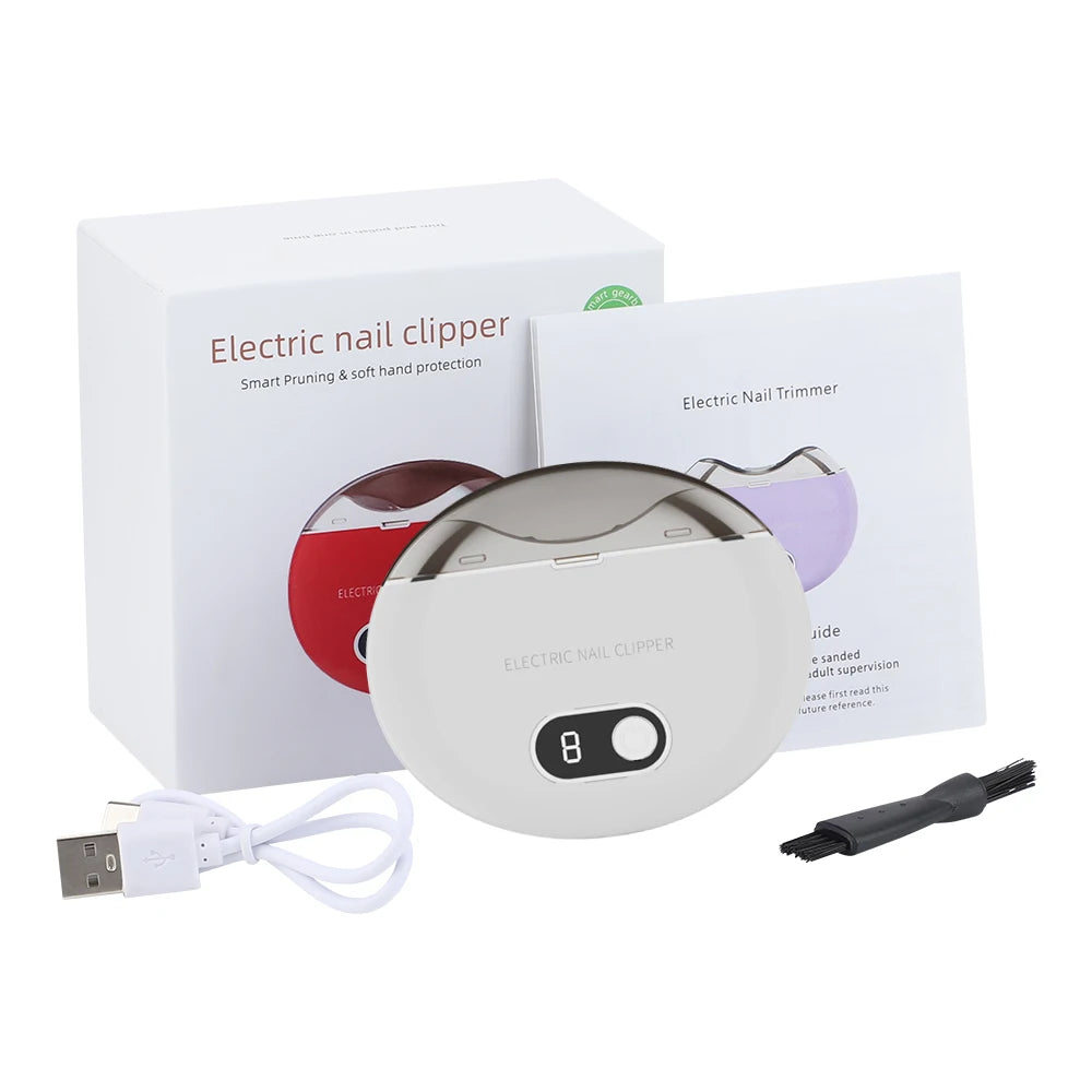 Electric Nail Clipper With Low Noise Intelligent Nail Drill Nail Cutter For Kids and Adult Portable Finger Toe Scissors