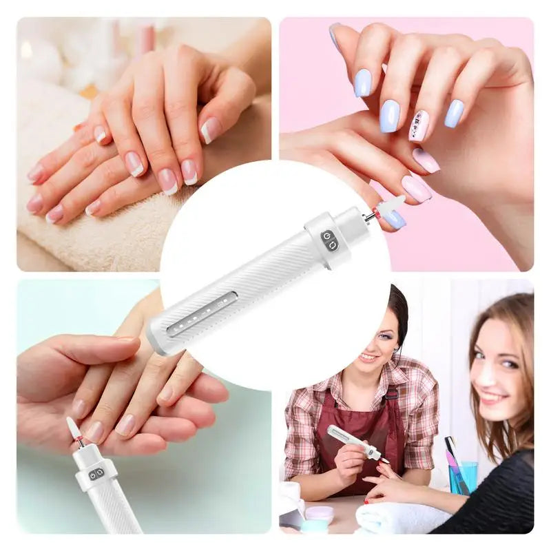 Nail Drill Machine Electric Portable Nail File Rechargeable Nail Sander For Gel Nails Polishing For Home Manicure Salon Nail art