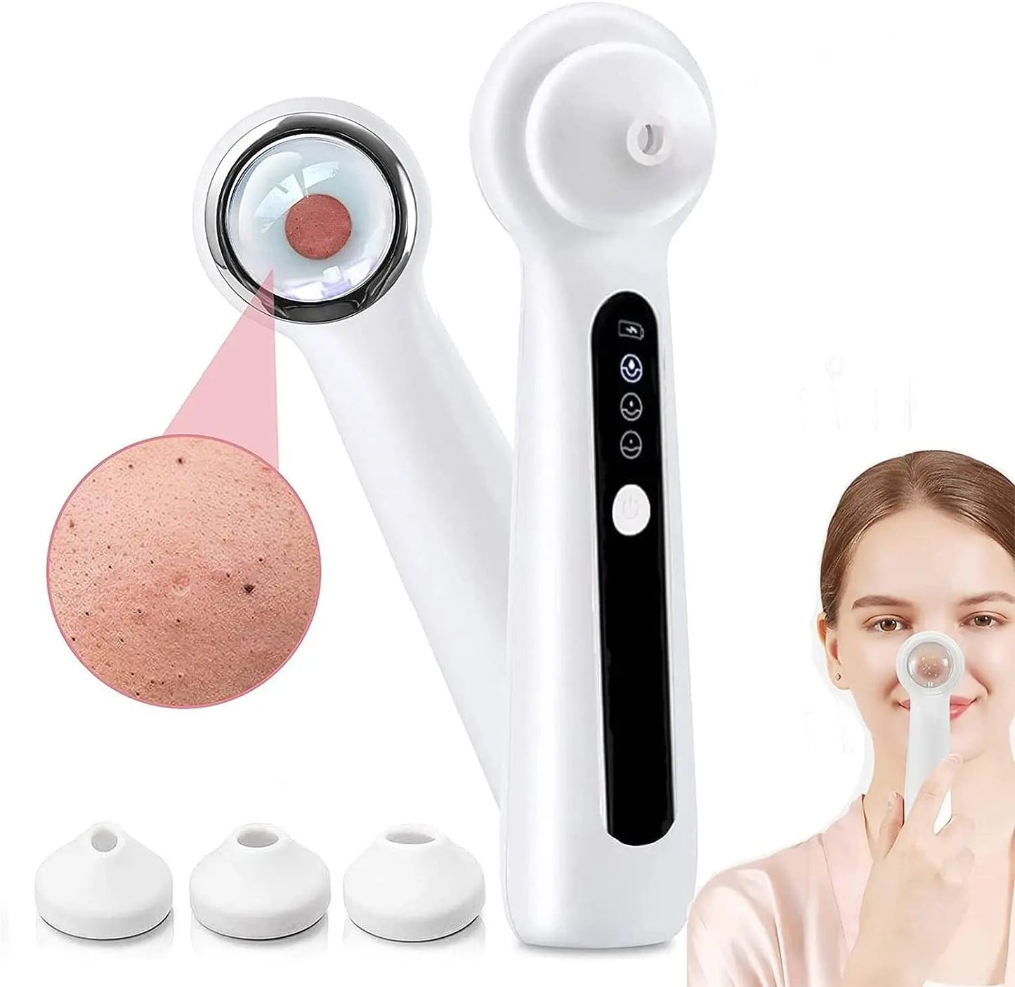 Visible Electric Blackhead Remover Vacuum Acne Cleaner With Magnifier Black Spots Removal Face Nose Deep Cleaning Tools