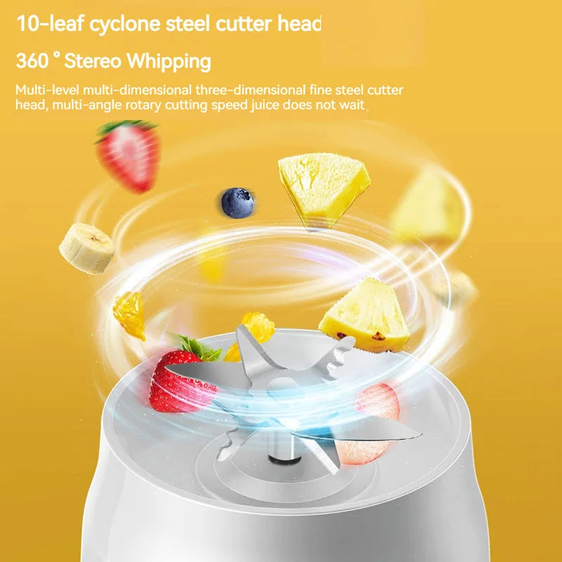 Mini Portable Blender Electric Fruit Juicer Machine for Orange Food Kitchen Small Auxiliary Ice Crushing Household