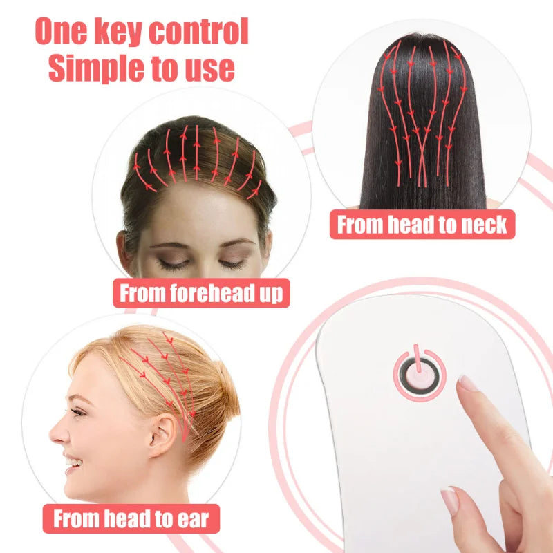 Electric Head Massager Vibration Brush Silicond Massage Comb Tickle Anxiety Physiotherapy Apparatus Scalp Massage Apparatus