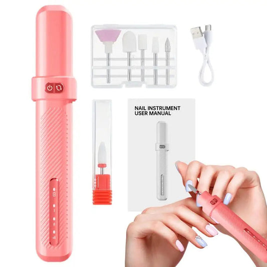 Nail Drill Machine Electric Portable Nail File Rechargeable Nail Sander For Gel Nails Polishing For Home Manicure Salon Nail art