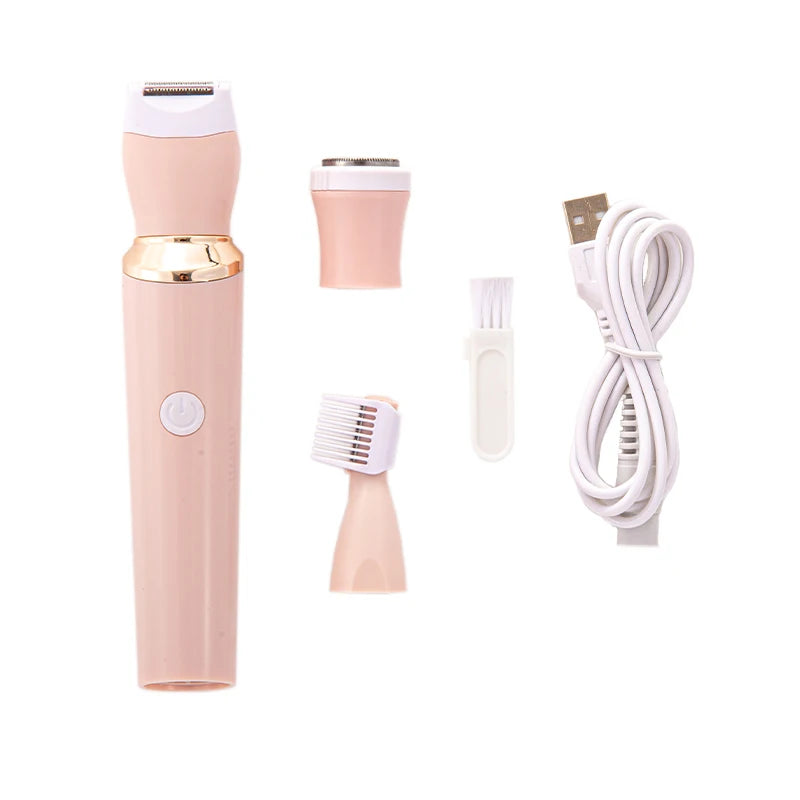 3 in 1 Electric Hair Remover Rechargeable Lady Shaver Trimmer Eyebrow Shaper Leg Armpit Bikini Trimmer Women Epilator