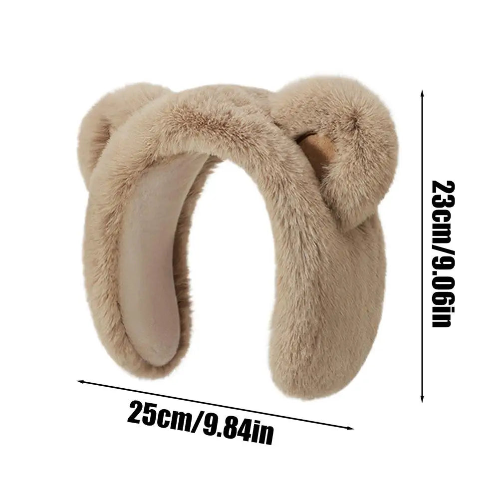 Bear Earmuffs Cartoon Little Bear Warm Earmuffs for Girls Winter Outdoor New Cute Student Warm Ear Protector Ear Cover Headband