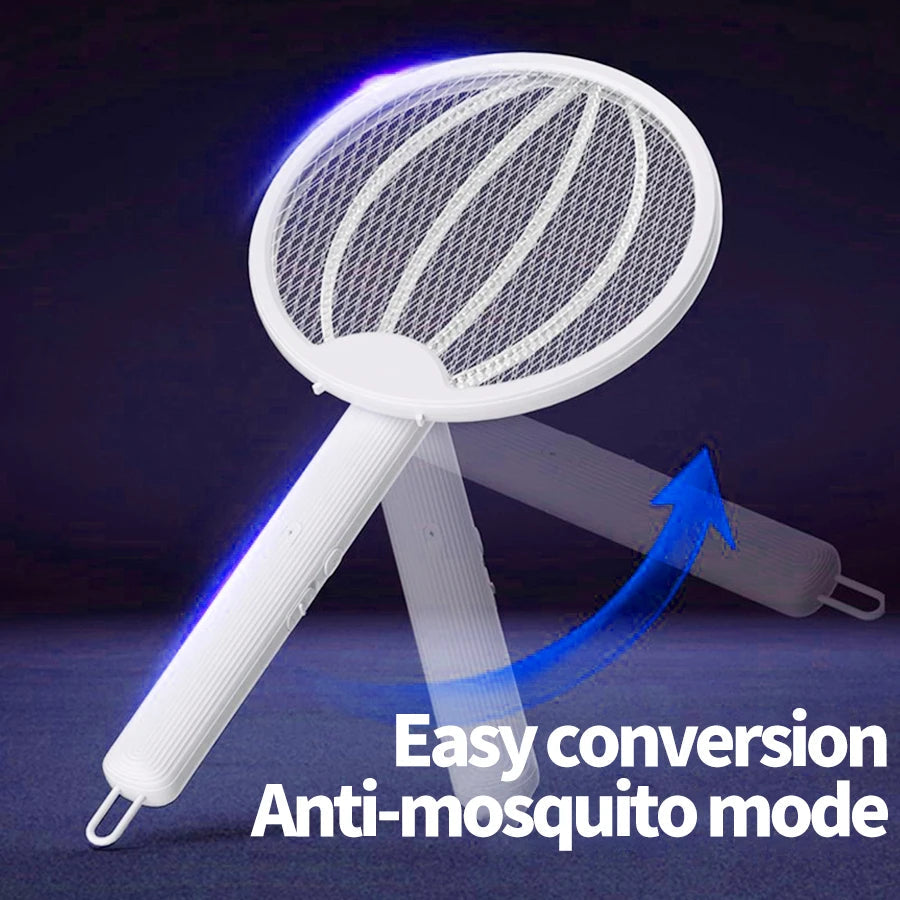 Foldable Electric Mosquito Killer Swatter USB Rechargeable Electric Household Mosquito Killer Anti Mosquito Trap With UV Light
