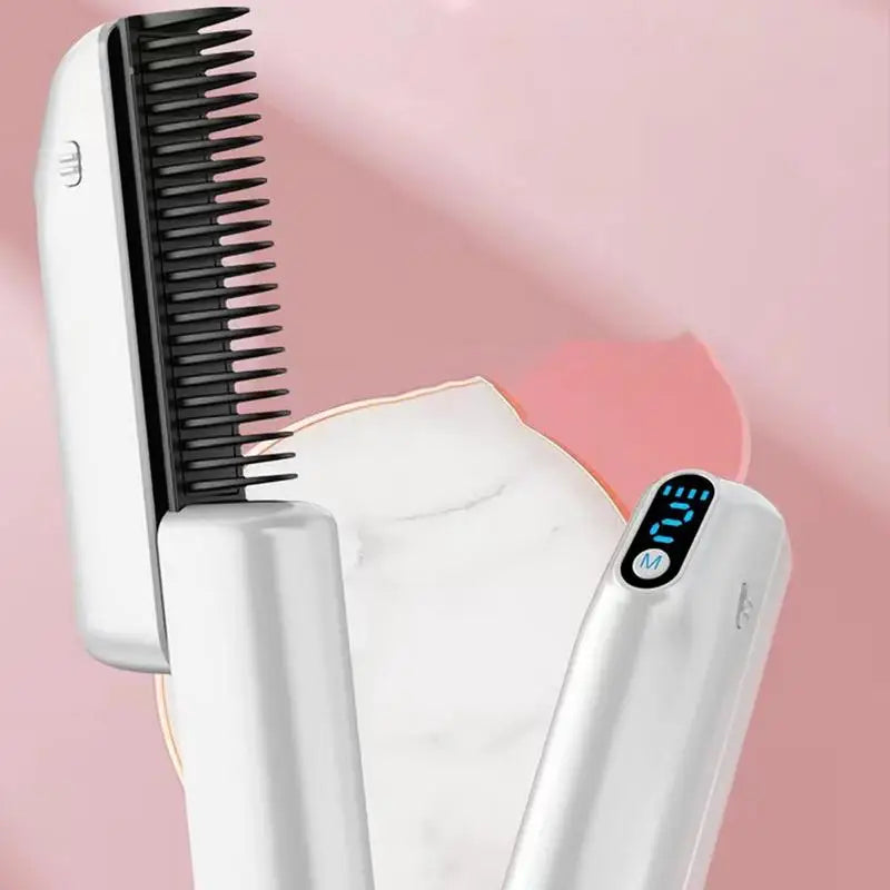 Negative Ion Hair Straightener Styling Comb Electric Hair Brush With Negative Ion LED Display 30s Fast Heating Constant