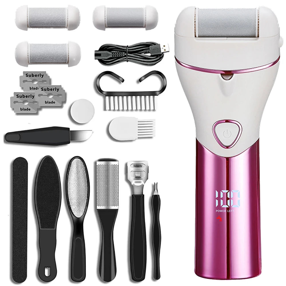 Foot Wrinkle Remover Rechargeable Foot Sander Electric Foot File Foot Pedicure Tool Electronic Foot Wrinkle Removal Shaver