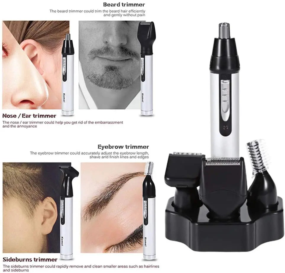 Rechargeable Nose Ear Hair Trimmer For Men&Women Grooming Kit Electric Eyebrow Beard Trimer Nose And Ears Trimmer