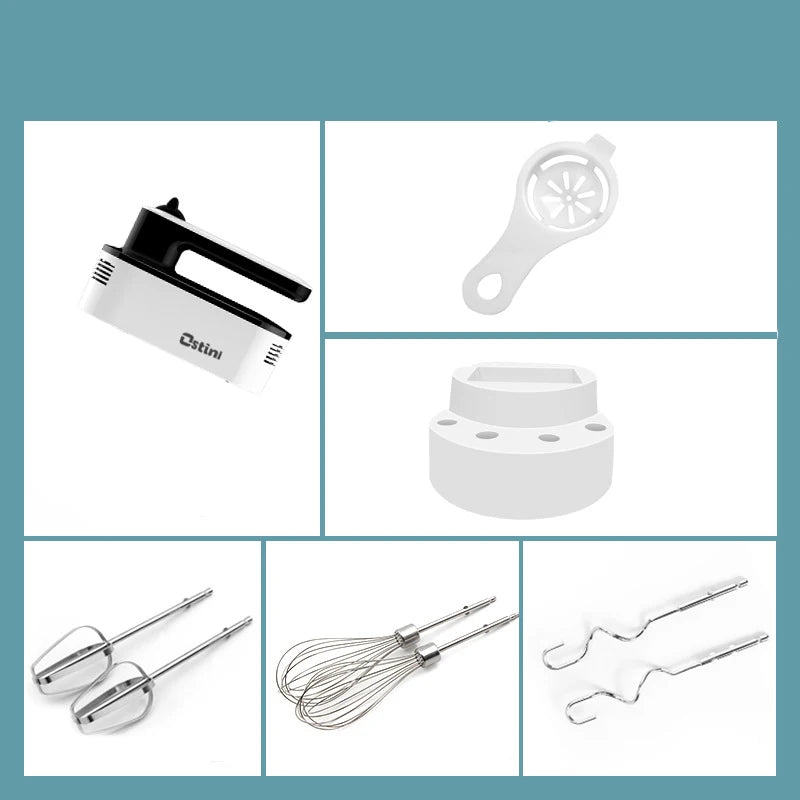 Handheld Electric Food Mixer Machine Wireless Portable Automatic Cake Beater Cream Whipper Pastry Hand Blender for Kitchen