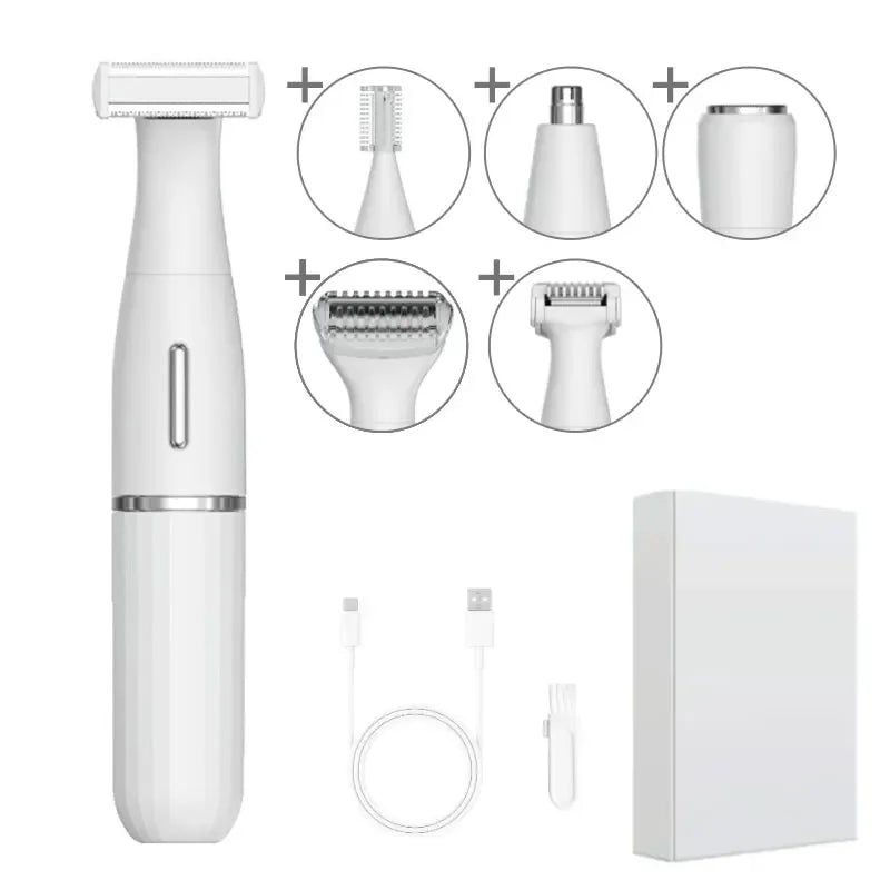 Electric Razor for Women Removal for Body Nose Hair Trimmer Face Shavers Eyebrow Leg Armpit Bikini Area Pubic Underarms Razors