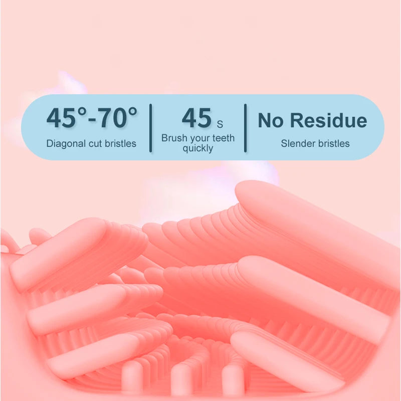 Ipx7 Waterproof Electric Toothbrush Kids U-shaped Sonic Smart Ultrasonic Tooth Brush 360 Degrees Teeth Whitening For Kids