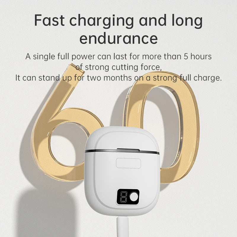 Electric Nail Clippers Rechargeable Nail Trimmer Polishing Automatic Nail Clippers Household Nail Cutting Tool Type-C