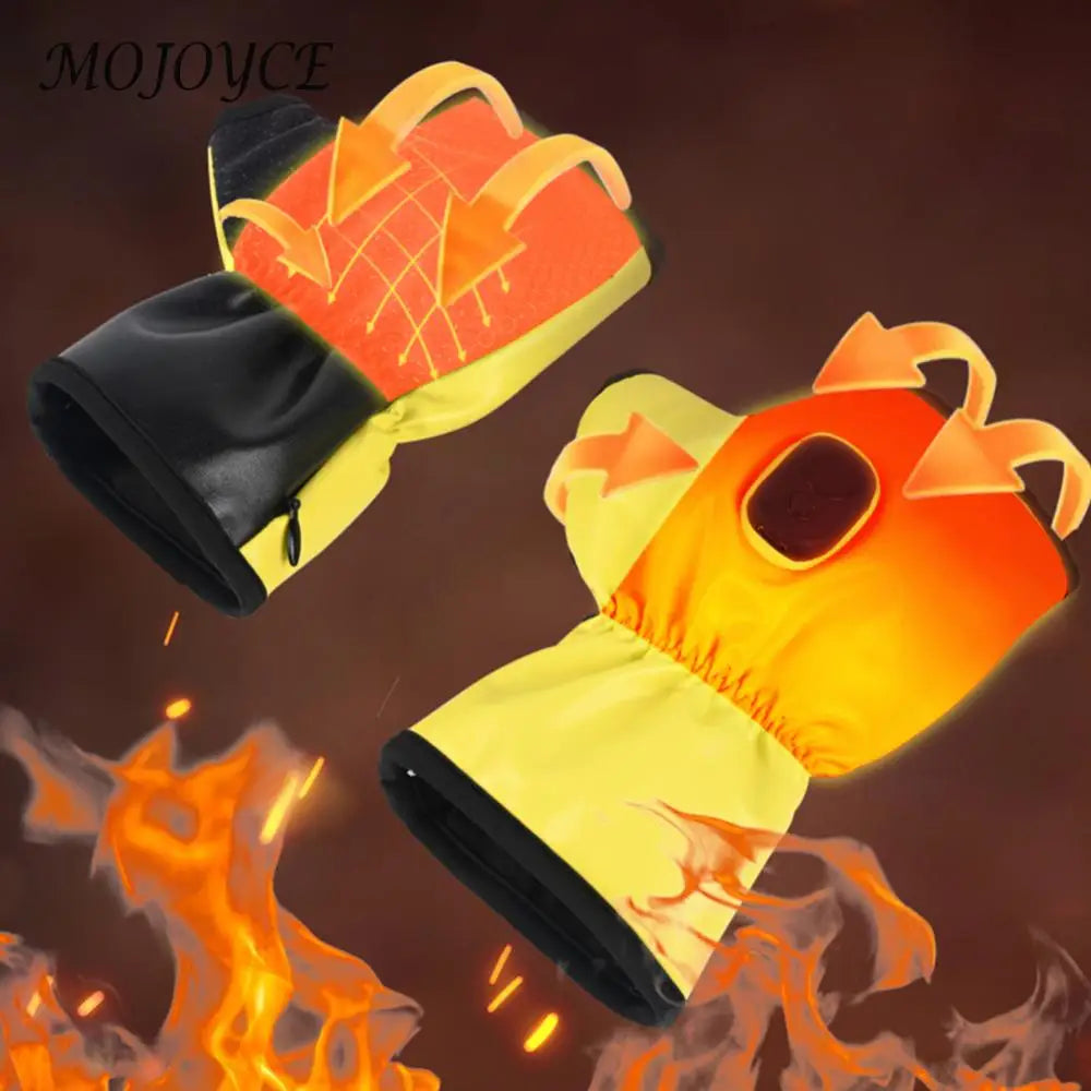 Electric Heated Gloves Fingerless Rechargeable Winter Gloves Thermal Cold Weather Gloves for Men Women