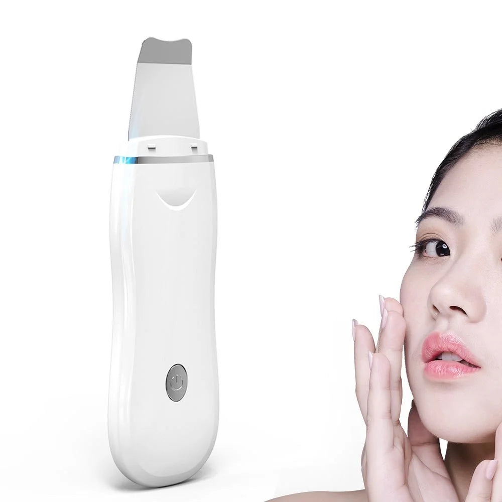 Ultrasonic Skin Scrubber Remove Face Spatula Electric Pore Deep Clean Acne Blackhead Remover Peeling Shovel Device Beauty Machine
