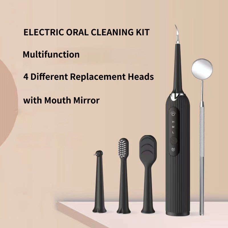LED Sonic Electric Toothbrush Dental Scaler Teeth Whitening USB Charger Dental Calculus Remover Tooth Whitener with Mouth Mirror