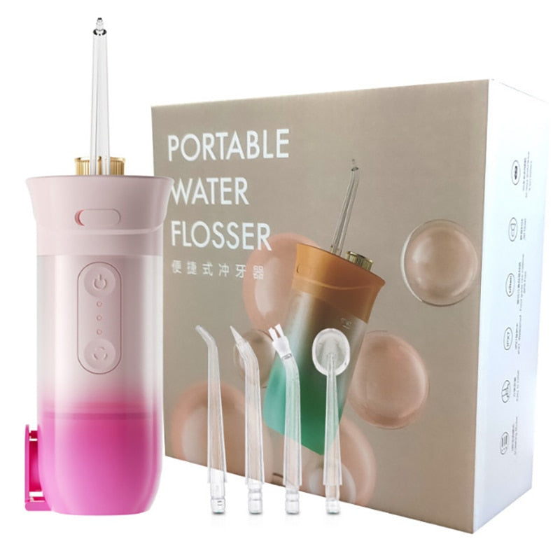 200ml Portable Oral Irrigator Teeth Cleaner 3 Modes USB Rechargeable Dental Water Jet Flosser water Pulse Waterproof Irrigator